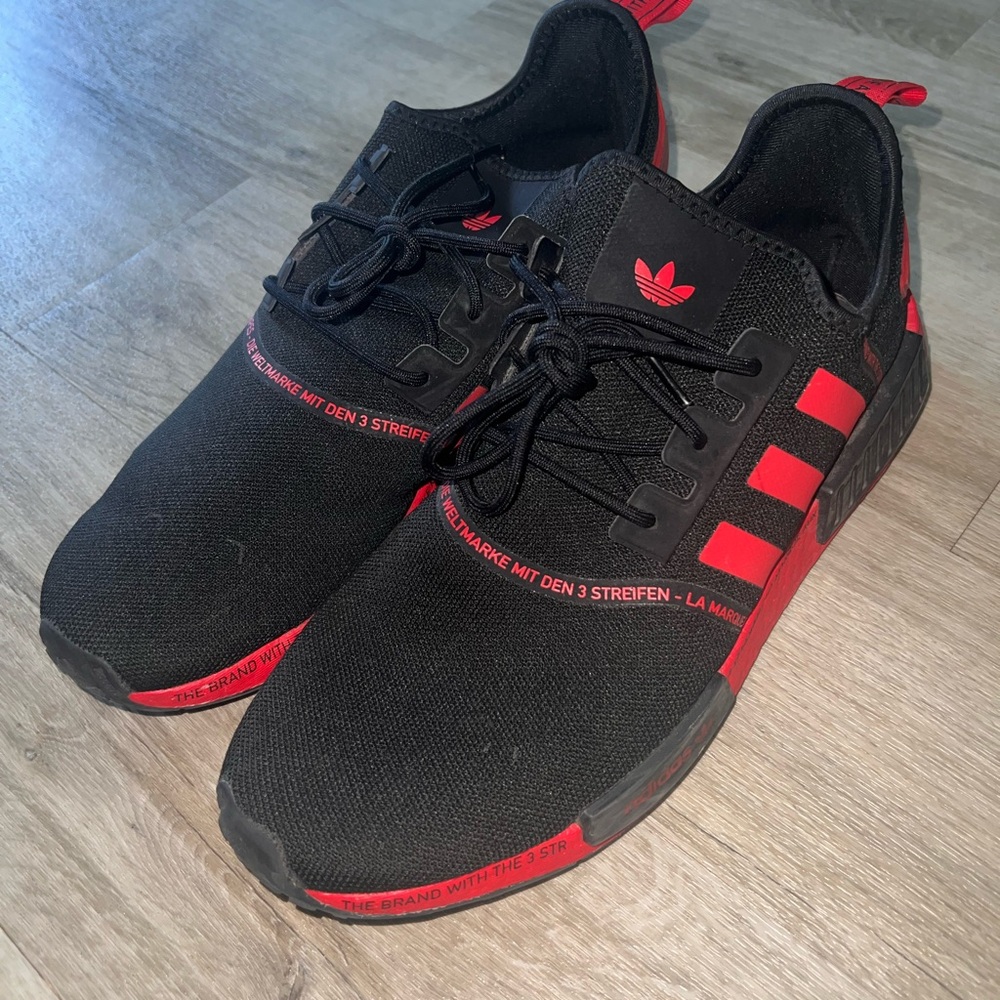 Adidas Black and Red Sneakers
